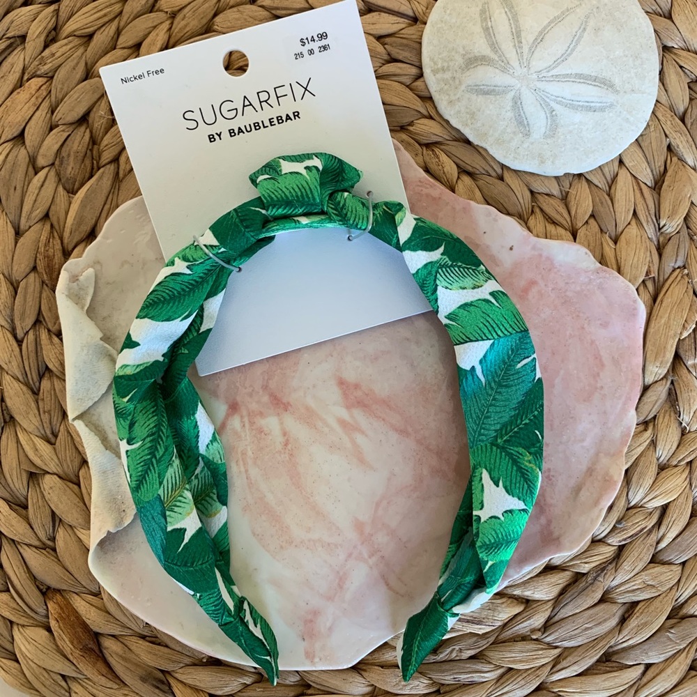 Baublar green floral head band